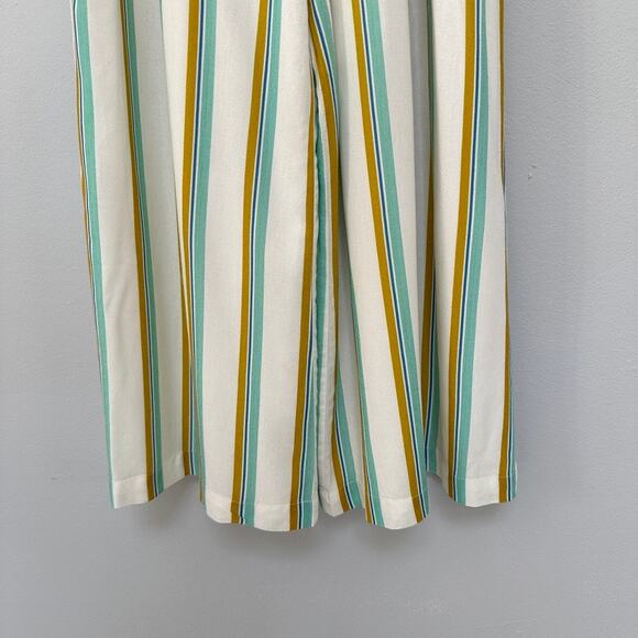 Amanda Uprichard Striped Bow-Front Strapless Crop Wide-Leg Lincoln Jumpsuit S - Picture 5 of 16